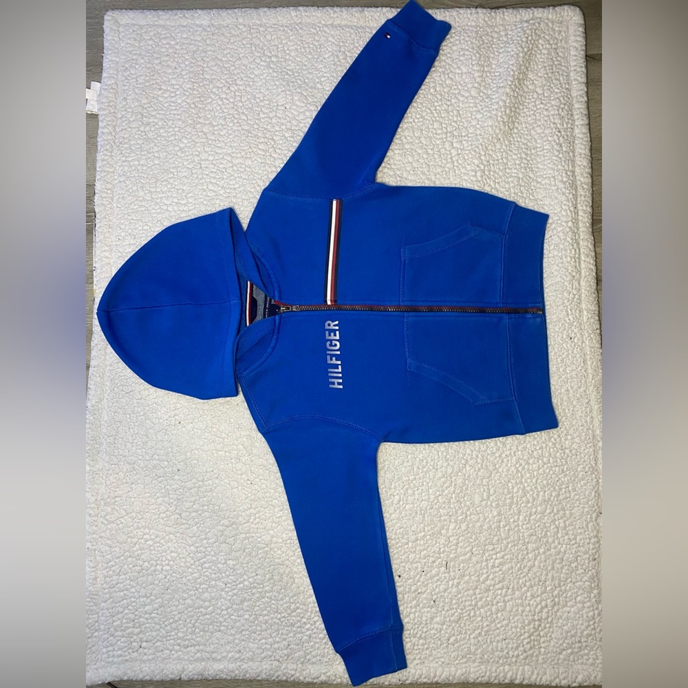Tommy Hilfiger Kid’s Hoodie Full Zip Up Long Sleeves Blue Activewear Size 4. #12